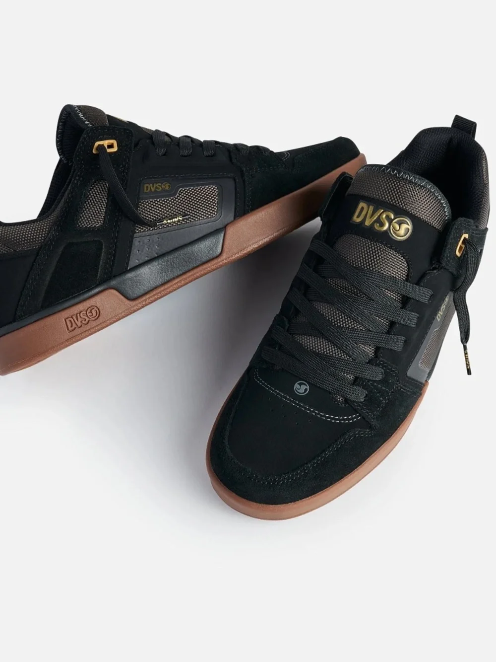 DVS Shoes Comanche LT in Black/Black/Gum, Size 10